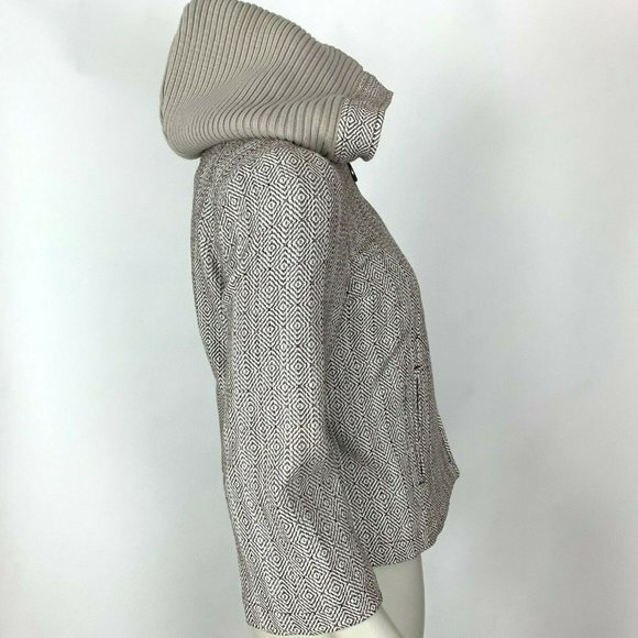 Tulle 3/4 Sleeve Crop Jacket Hood Lined Cotton NWT - Picture 4 of 8